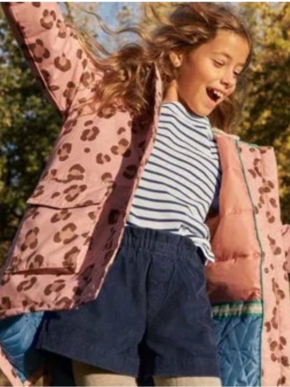 Mini Boden Girl printed Puffer Jacket